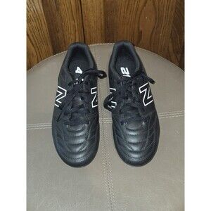 New Balance Kids 442 V2 Academy FG Soccer Cleats | Black/White | Size 5 Big Kid